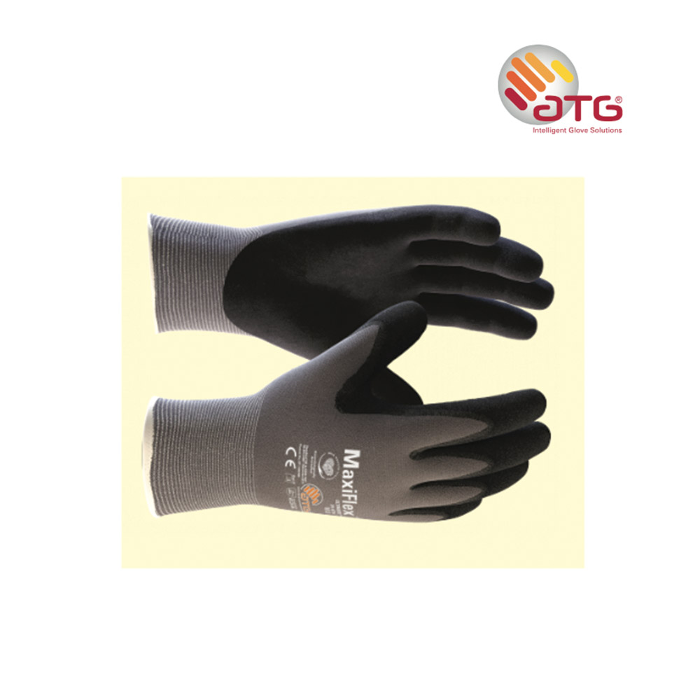 MaxiFlex Ultimate 42-874/7 Guanti Da Lavoro In Nitrile, Taglia 7/S, Antiscivolo, Traspiranti, Alta Precisione, Grigi